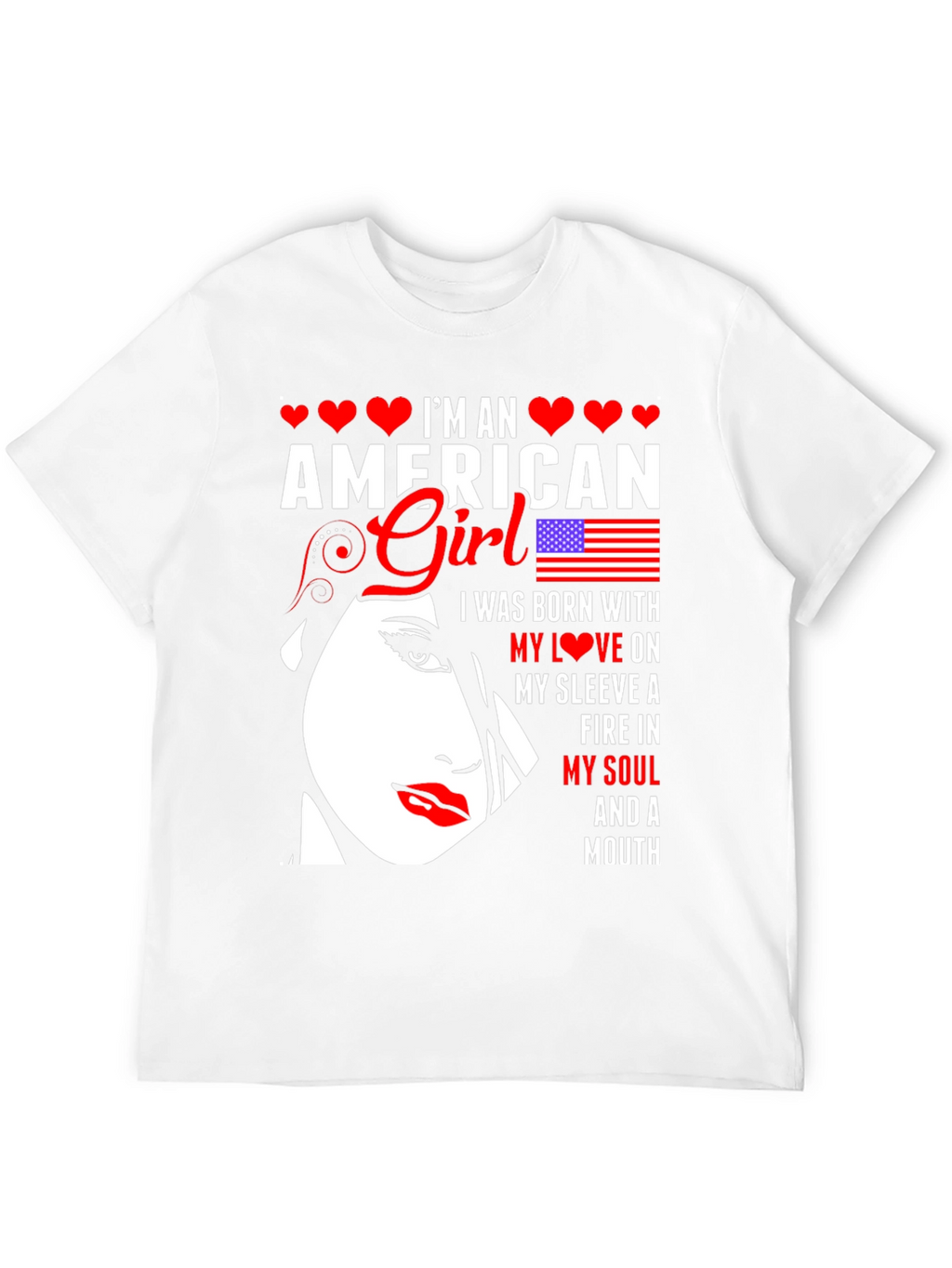 American Girl Patriotic Graphic T-Shirt