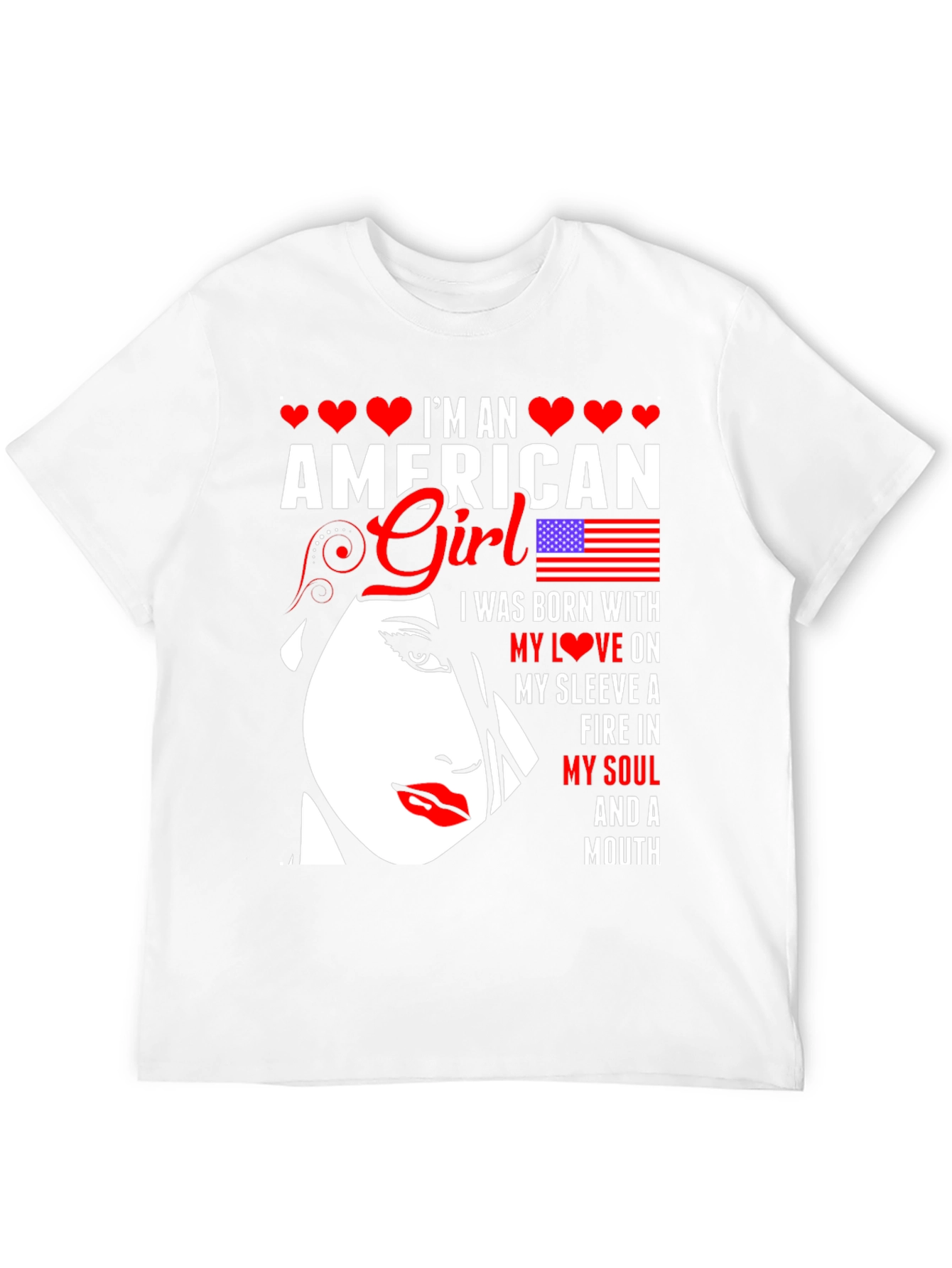American Girl Patriotic Graphic T-Shirt