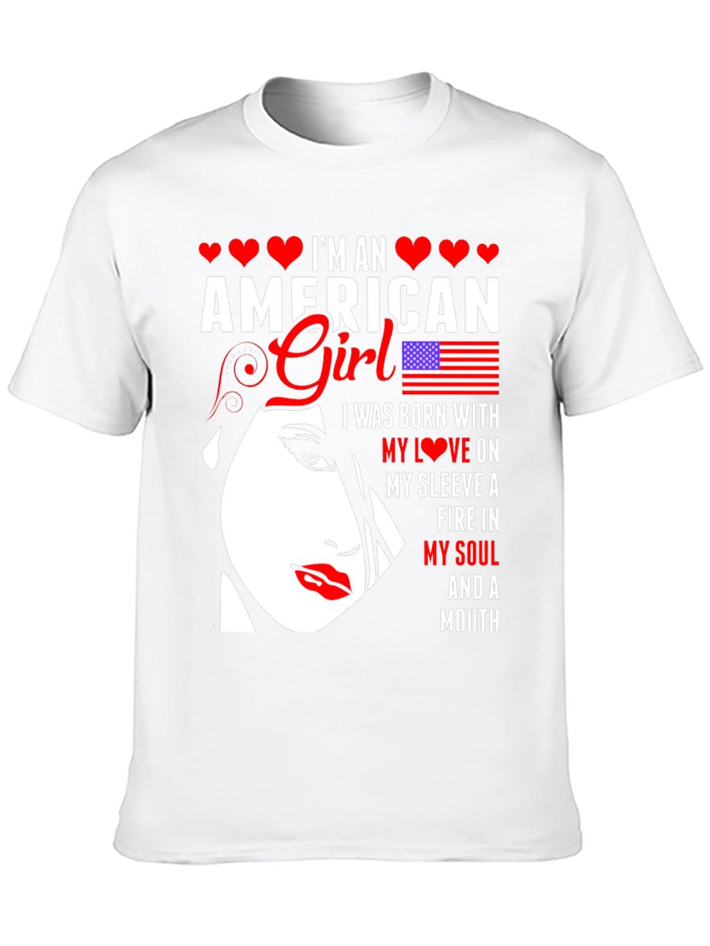 American Girl Patriotic Graphic T-Shirt