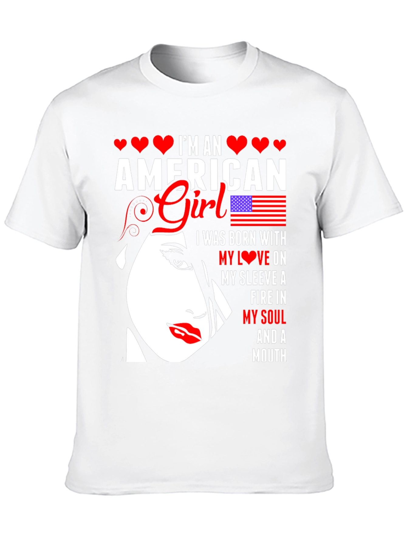 American Girl Patriotic Graphic T-Shirt