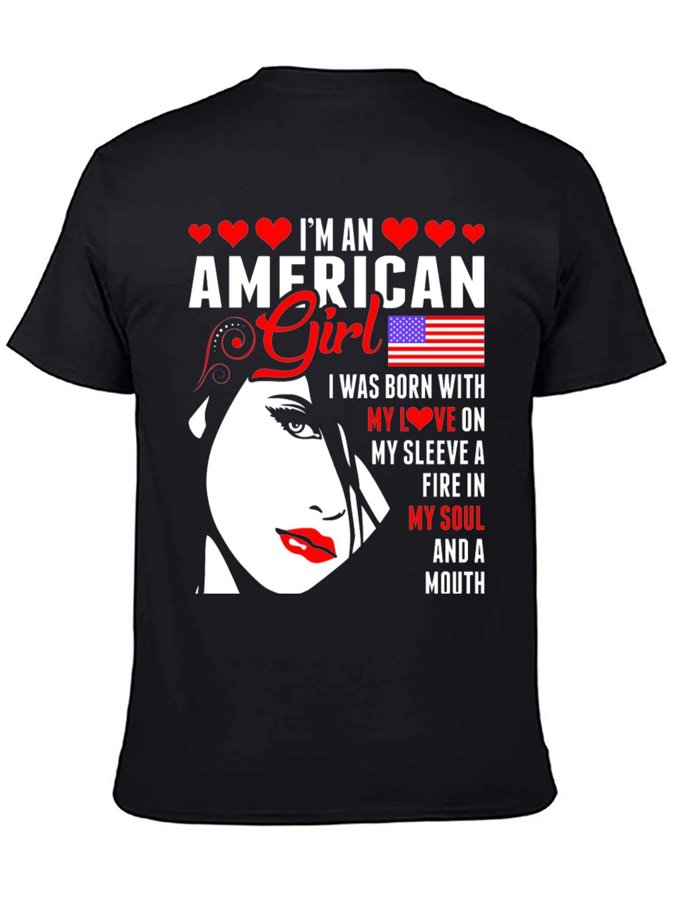 American Girl Patriotic Graphic T-Shirt