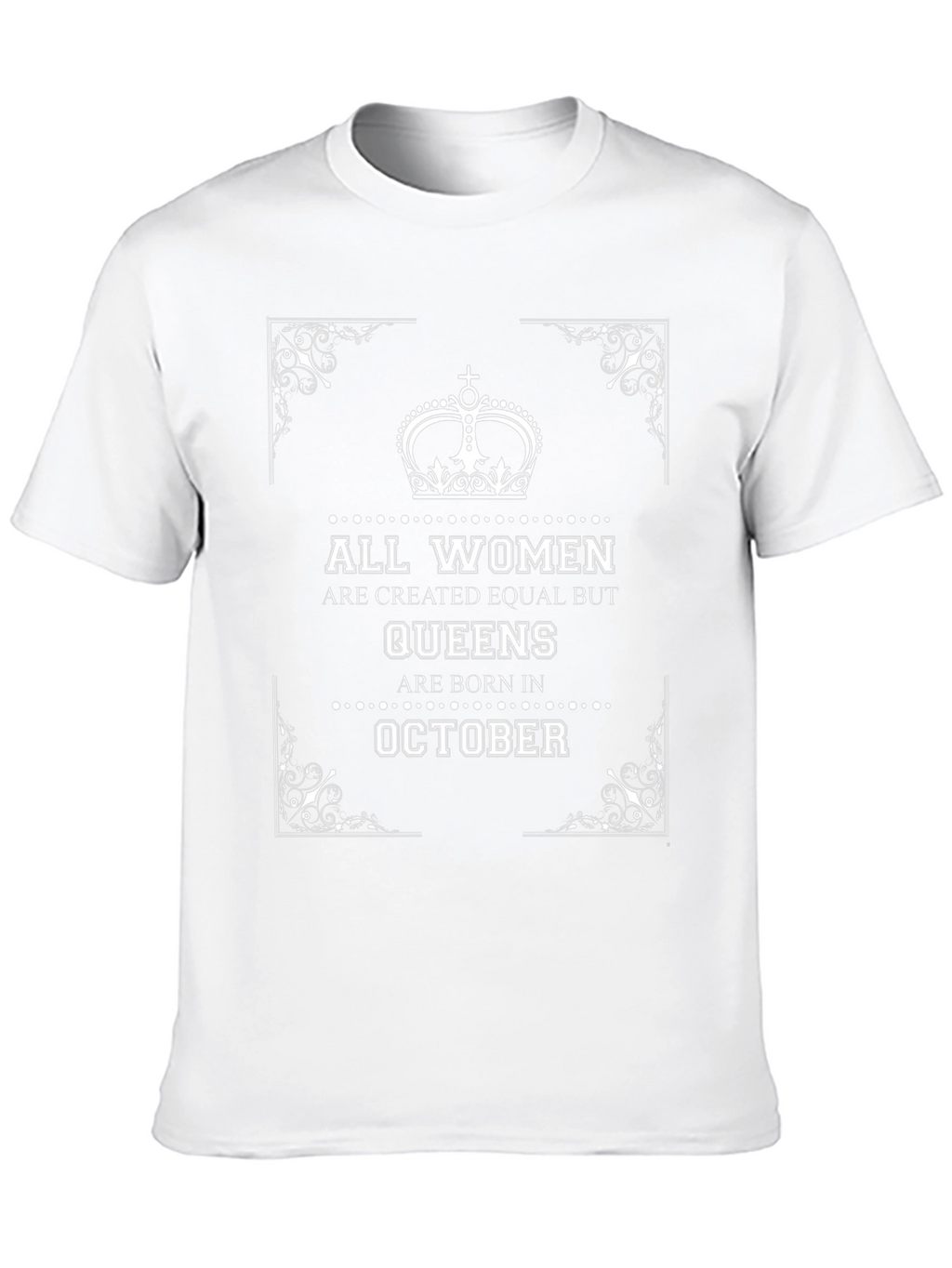 Queens Born in October Black T-Shirt