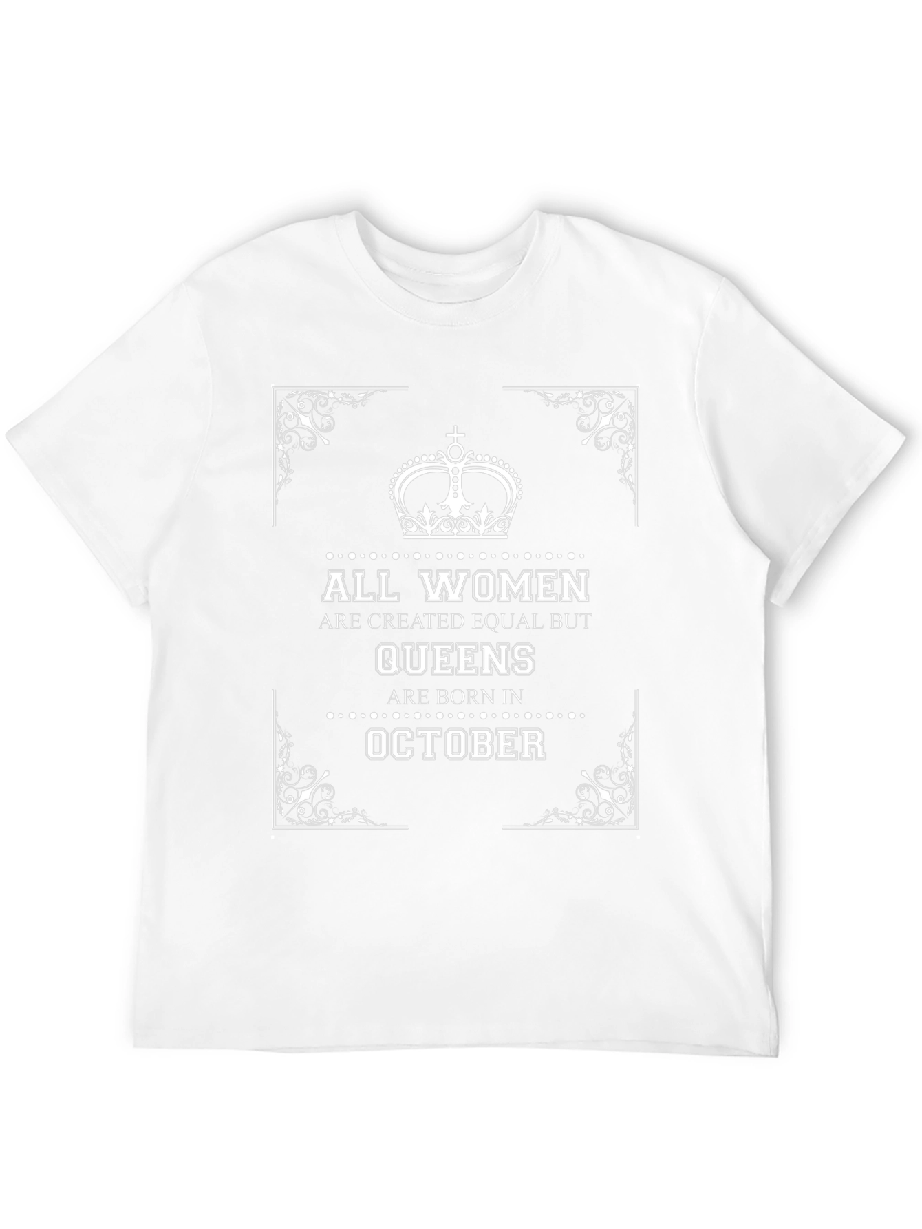 Queens Born in October Black T-Shirt