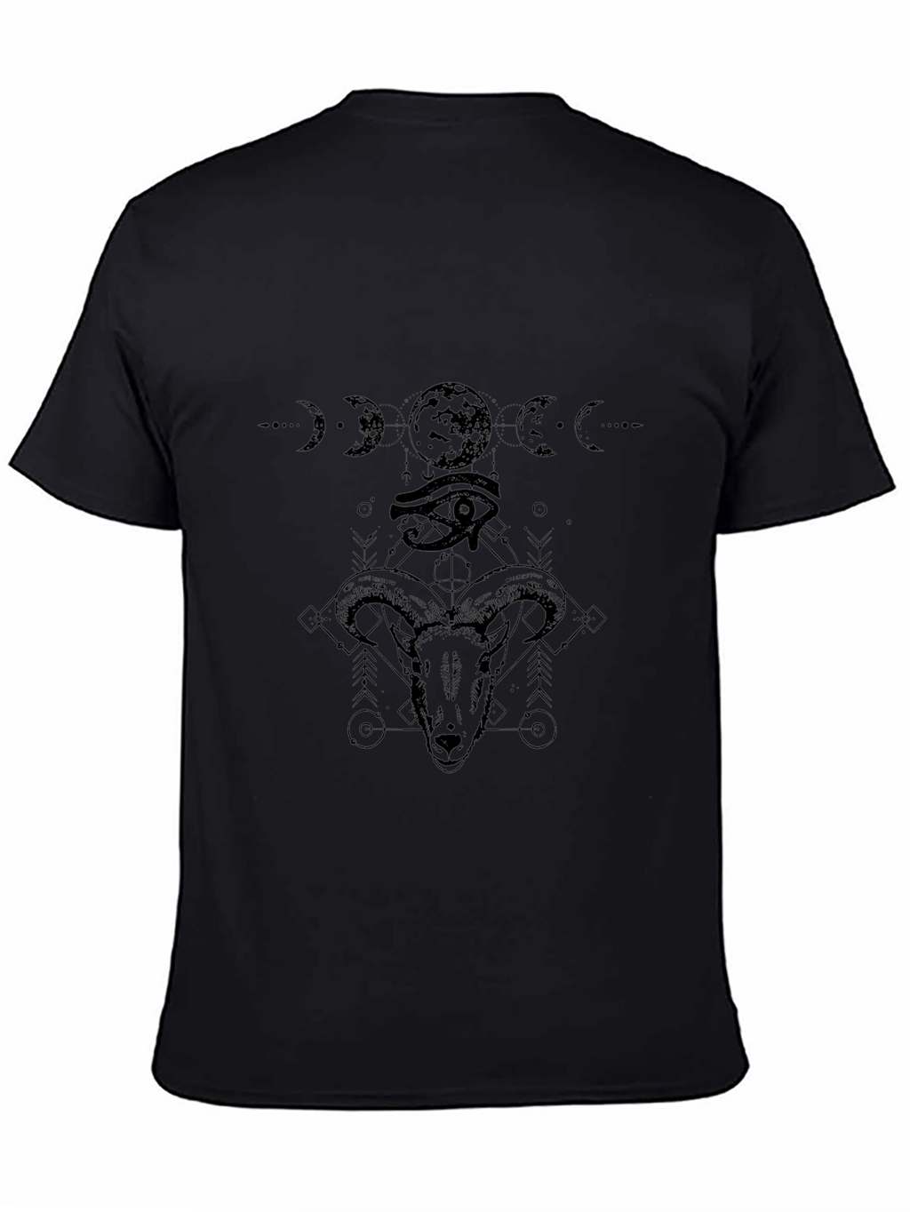 Mystic Ram Graphic Tee - Occult Style