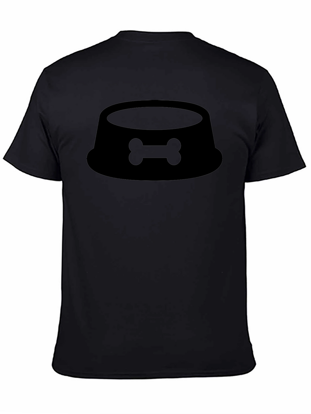 Dog Bowl T-Shirt - Simple Bone Design