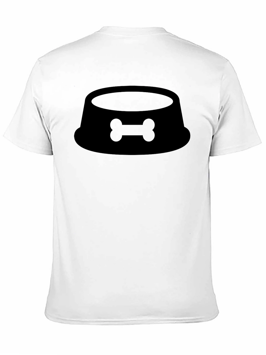Dog Bowl T-Shirt - Simple Bone Design