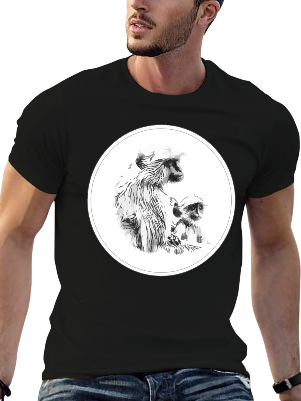 Black Monkey Graphic T-Shirt