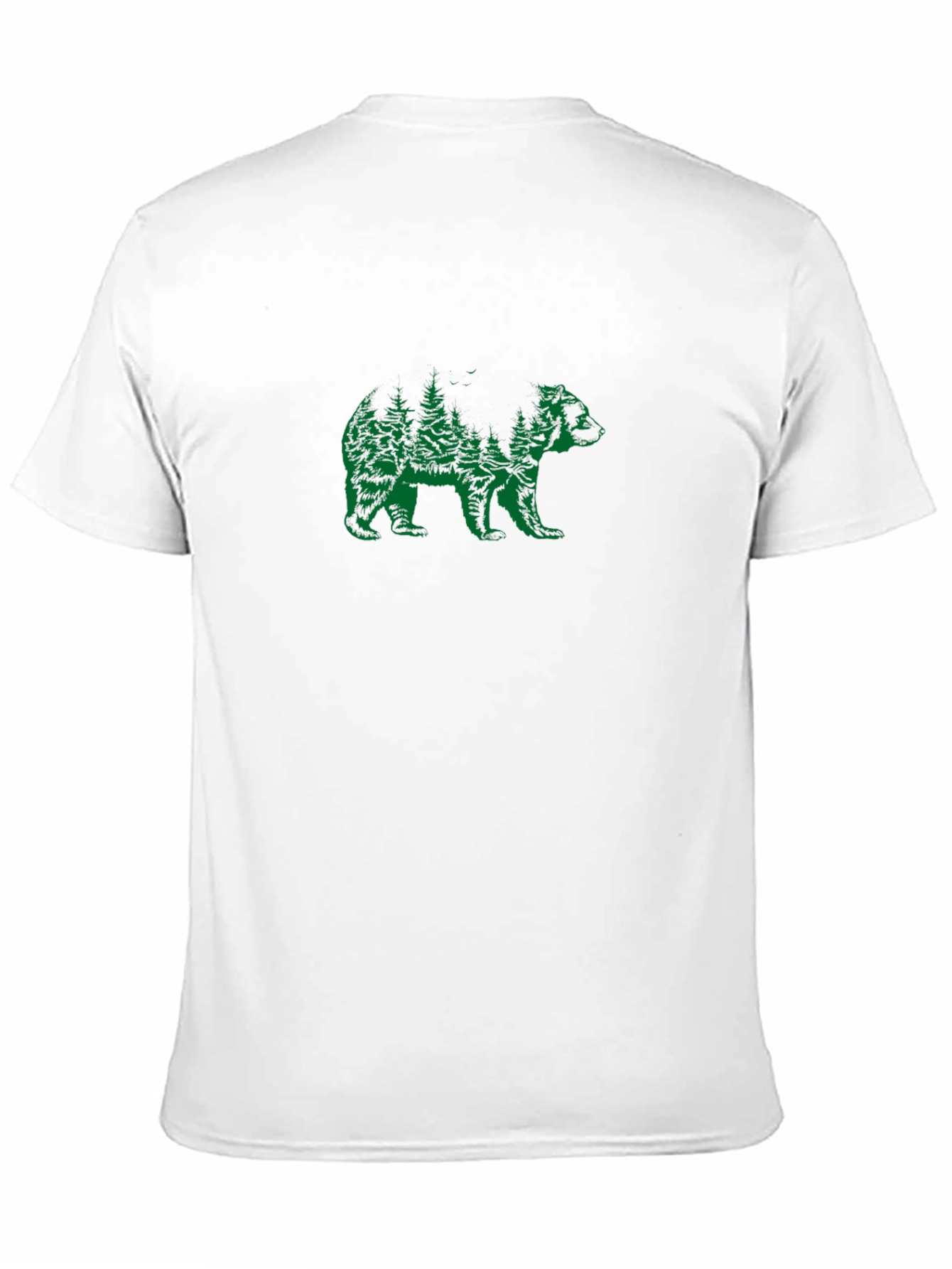 Bear & Forest Graphic Black T-Shirt