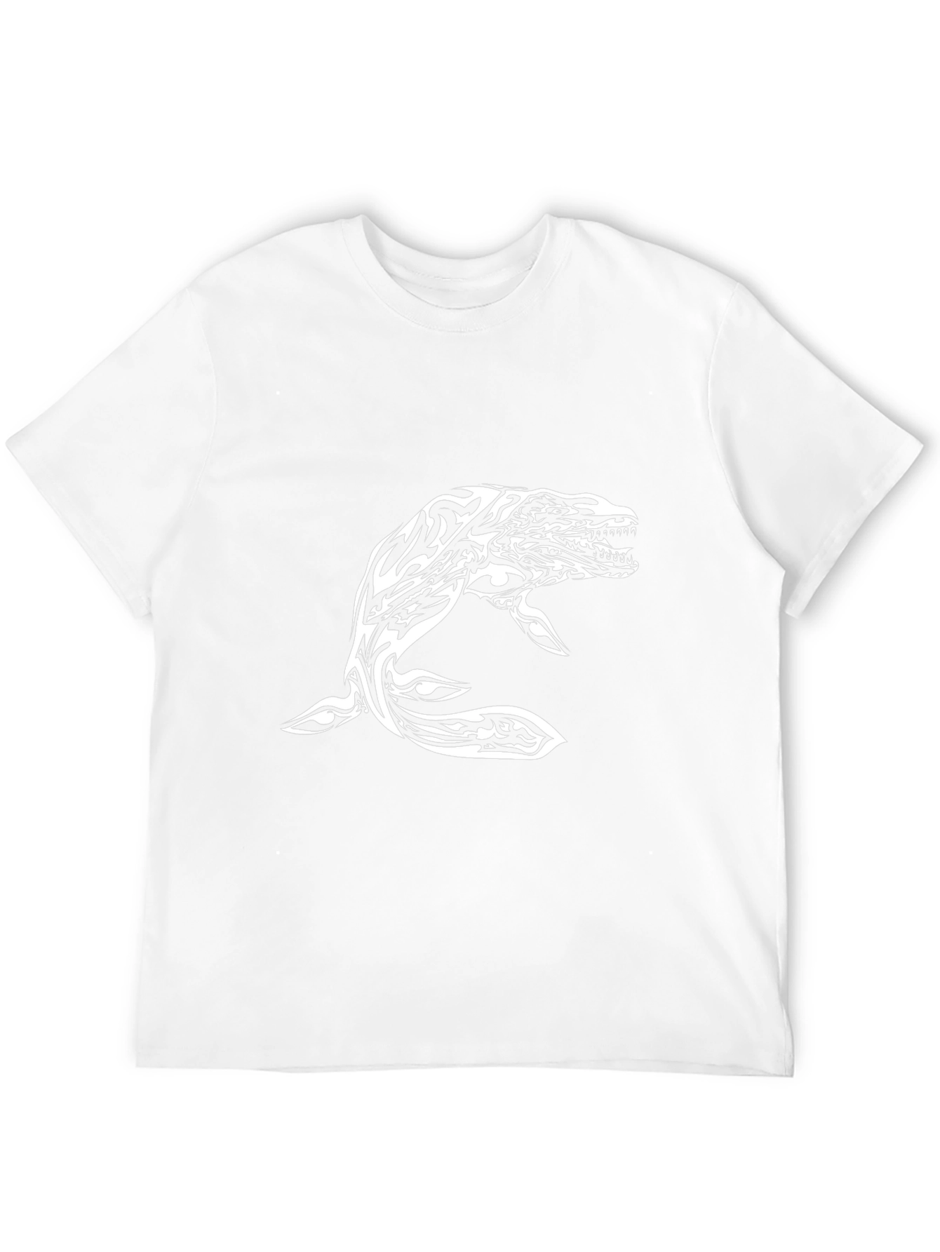 Tribal Whale Graphic Black T-Shirt