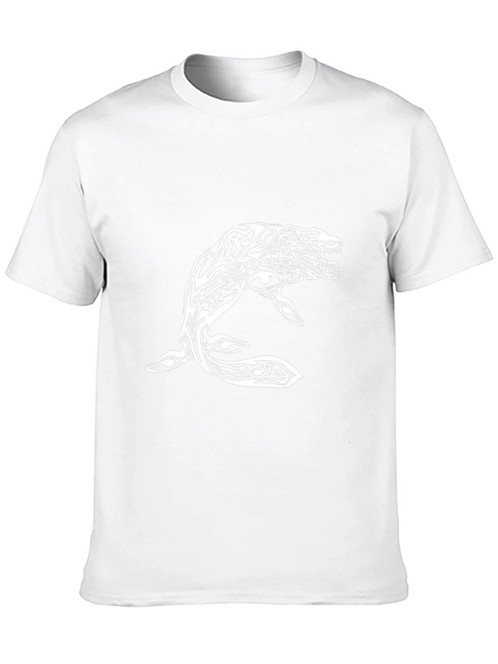 Tribal Whale Graphic Black T-Shirt