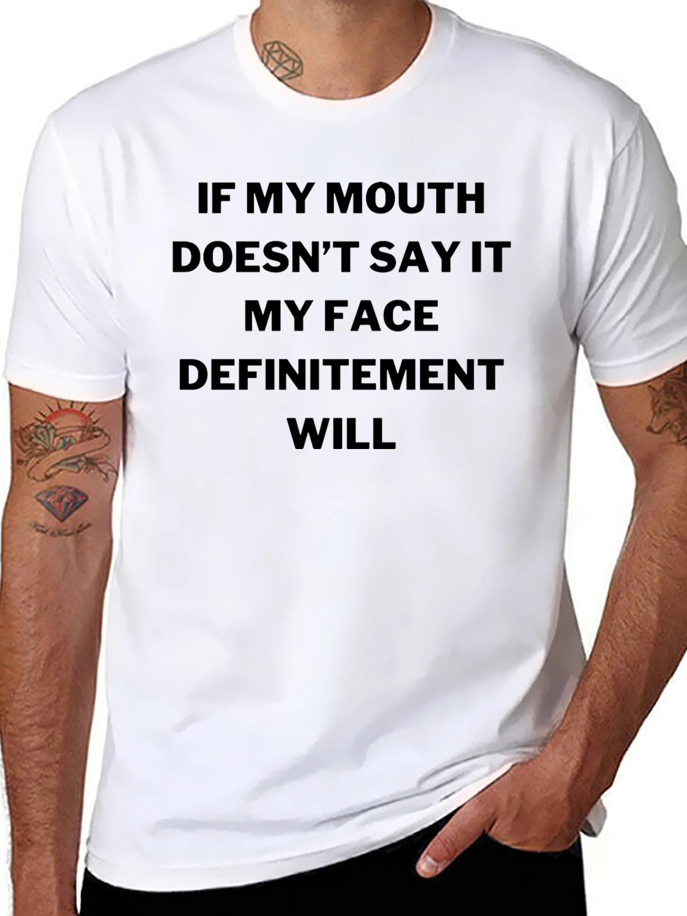 Sarcastic Statement Tee: My Face Will