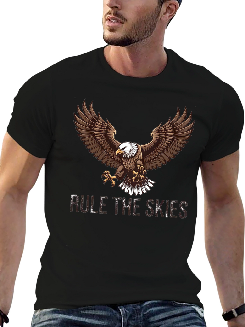 Rule the Skies Eagle Graphic T-Shirt