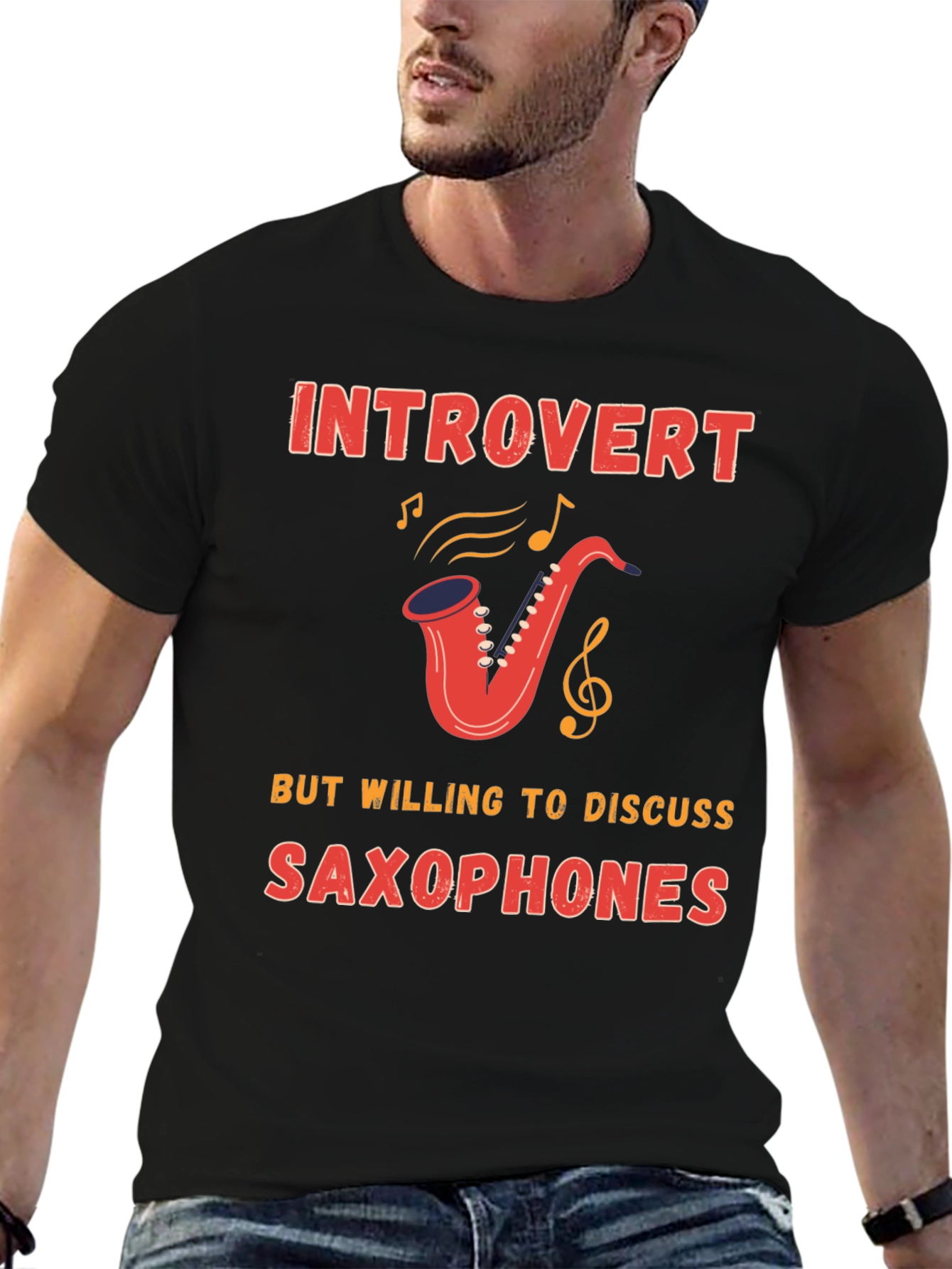 Introvert Saxophone T-Shirt - Musician Gift