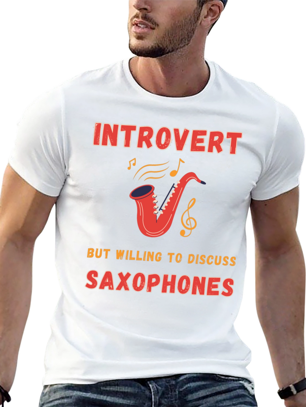Introvert Saxophone T-Shirt - Musician Gift