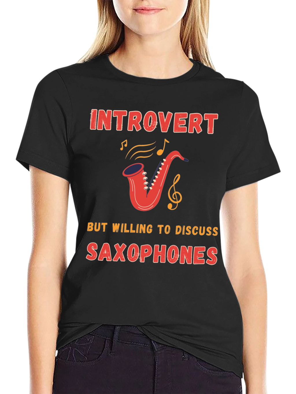 Introvert Saxophone T-Shirt - Musician Gift