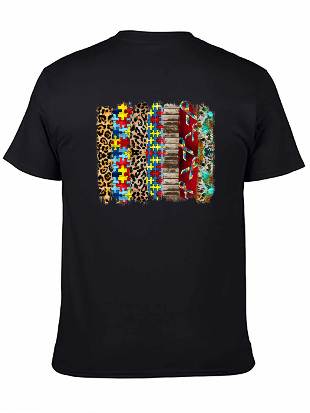 Autism Awareness Ribbon & Puzzle Piece Graphic Tee