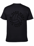 Hard Work Volleyball Graphic Tee