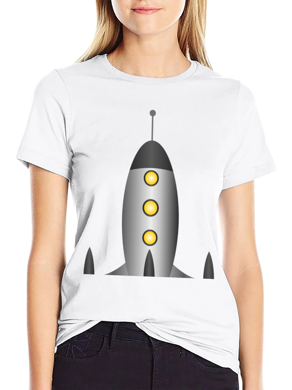 Retro Rocket Graphic Tee - Space Adventure Shirt