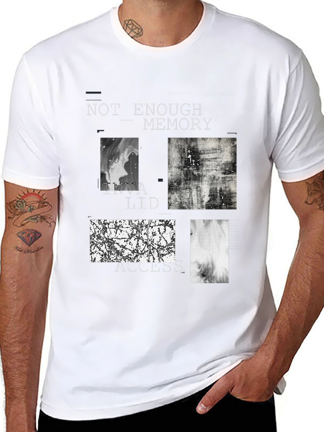 Abstract Graphic Tee - Not Enough Memory Design