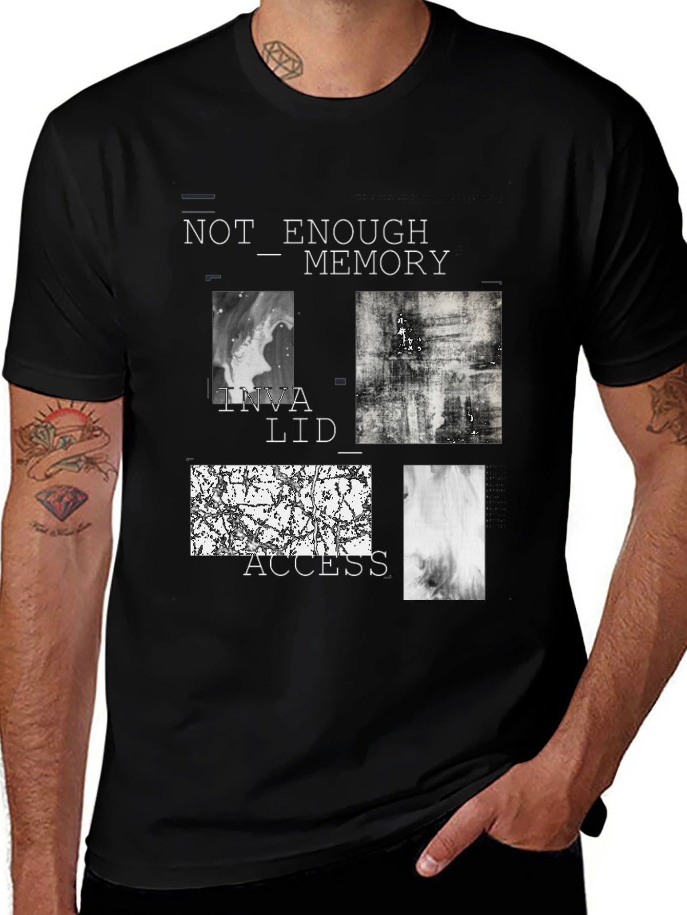 Abstract Graphic Tee - Not Enough Memory Design