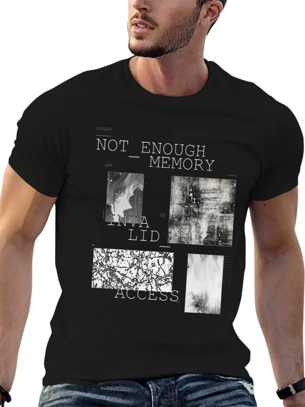 Abstract Graphic Tee - Not Enough Memory Design