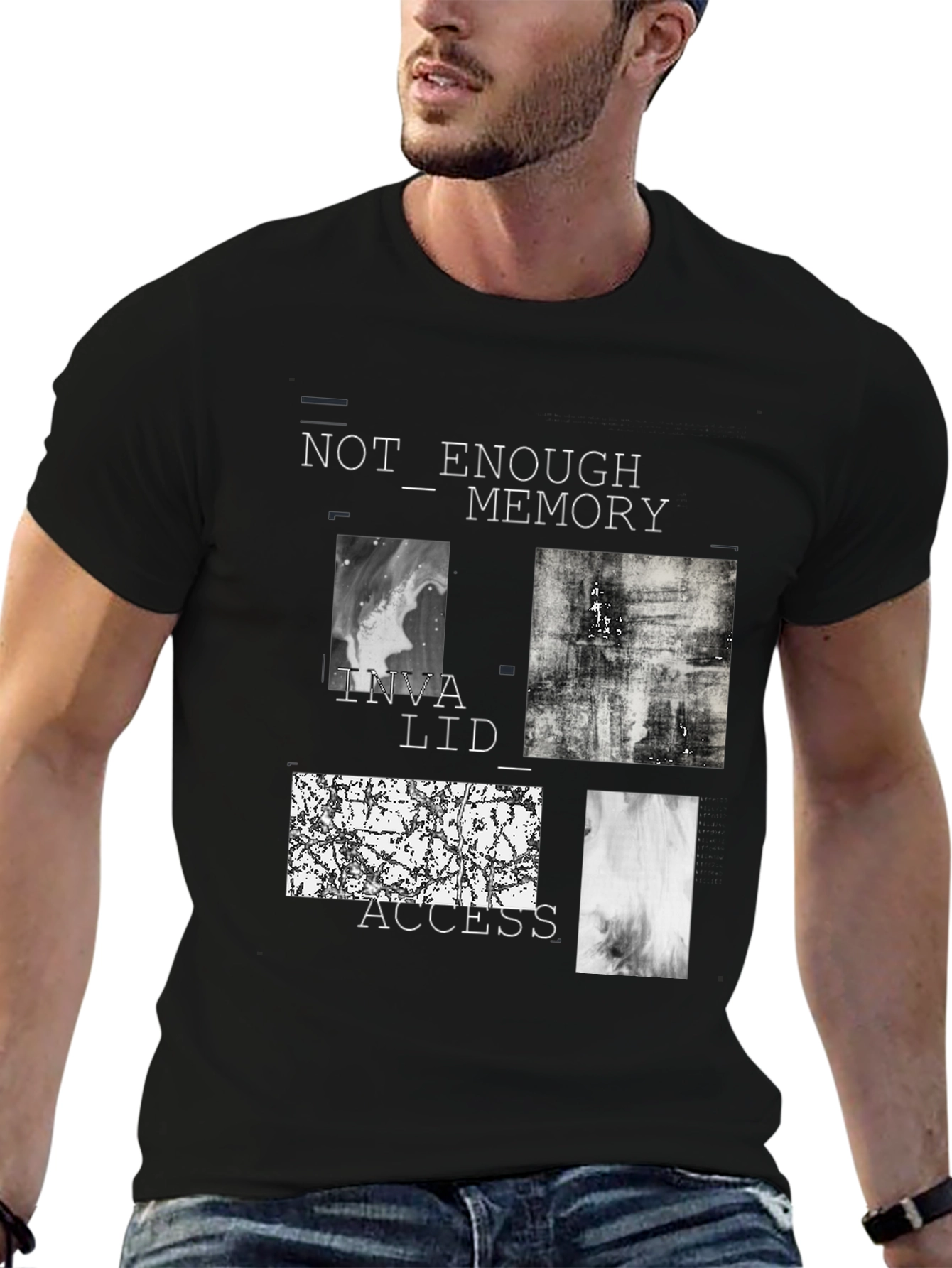 Abstract Graphic Tee - Not Enough Memory Design