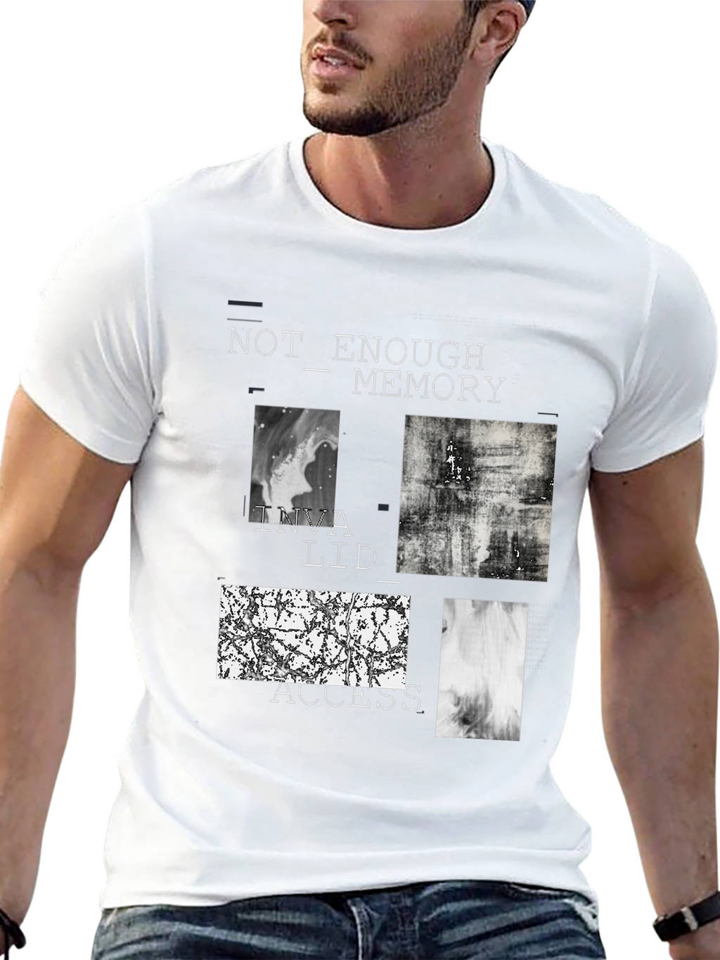 Abstract Graphic Tee - Not Enough Memory Design