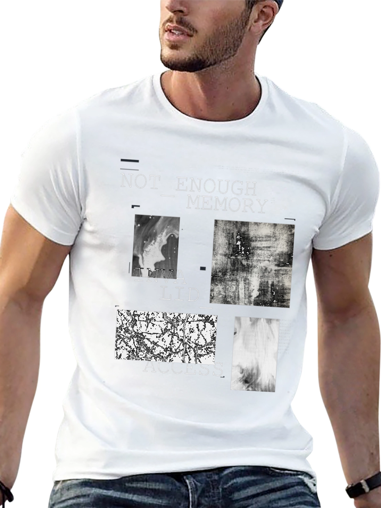Abstract Graphic Tee - Not Enough Memory Design