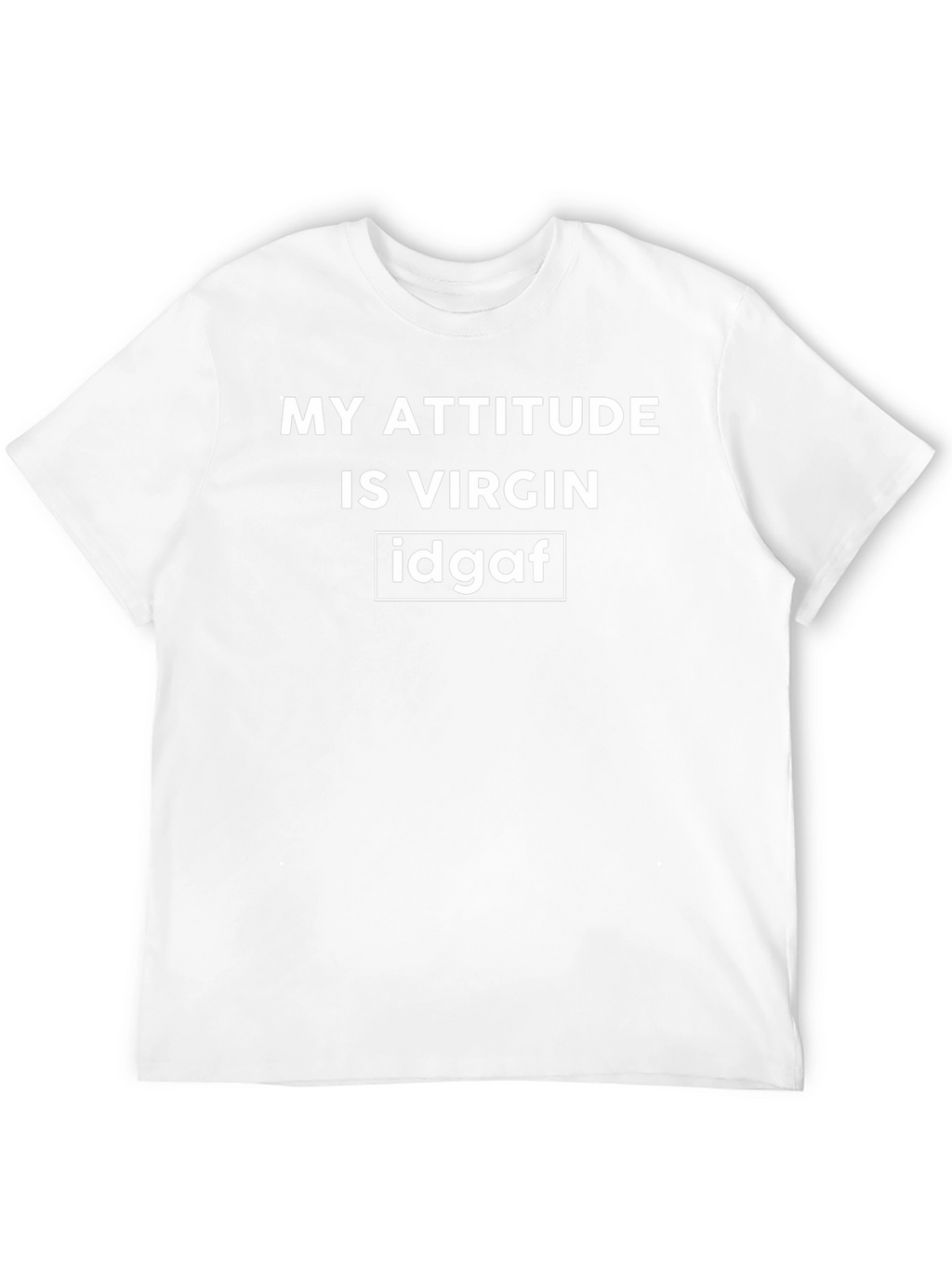 My Attitude Is Virgin Idgaf Black Graphic Tee