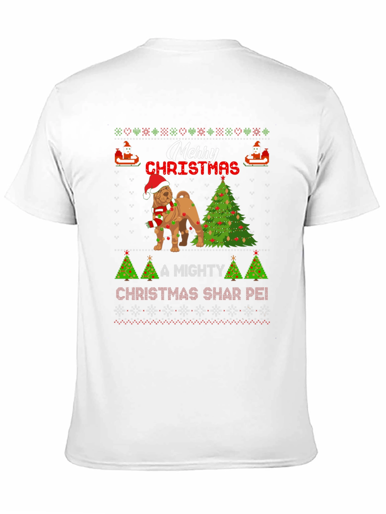 Merry Christmas Shar Pei Ugly Sweater T-Shirt