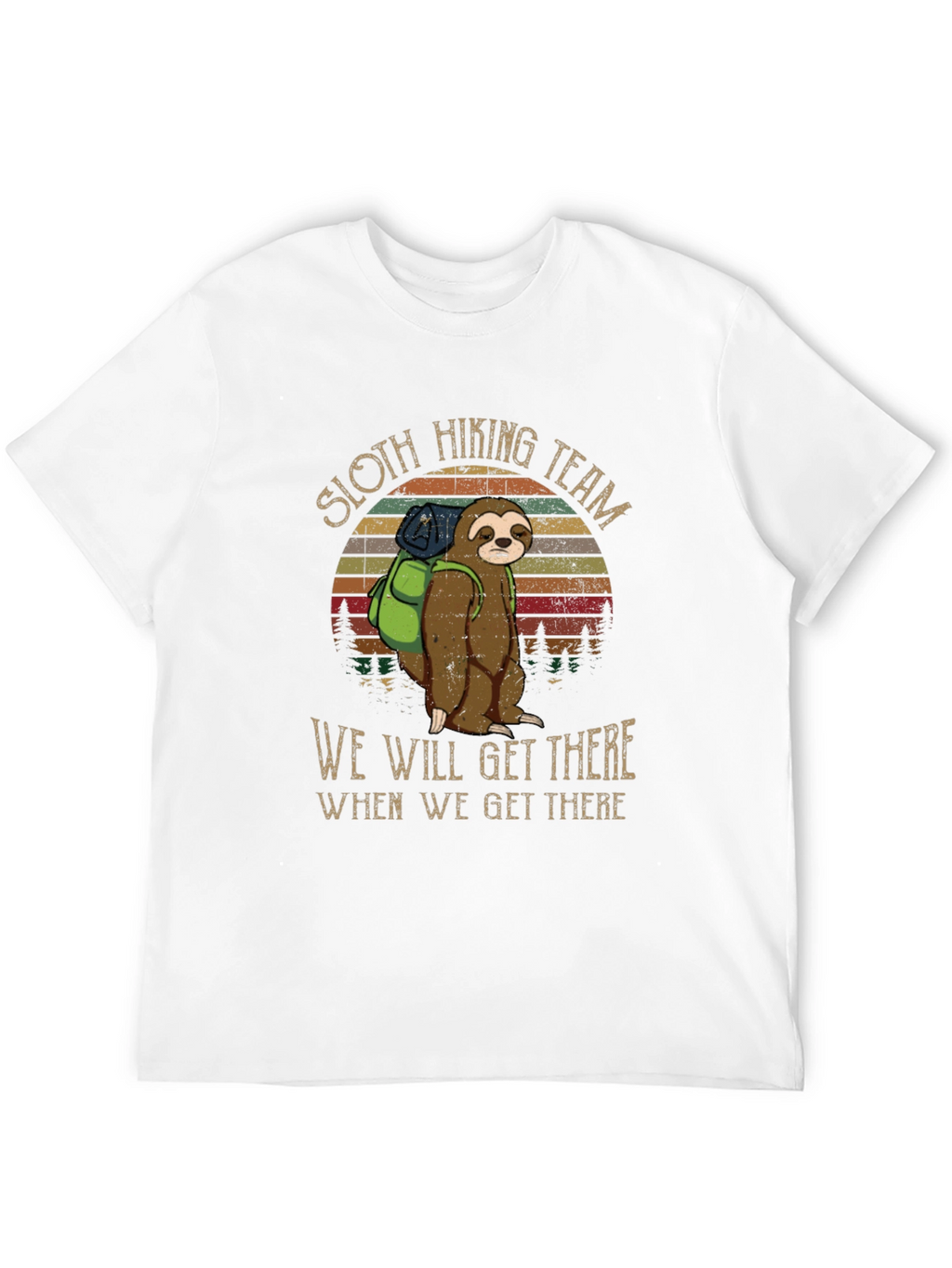 Sloth Hiking Team Black T-Shirt