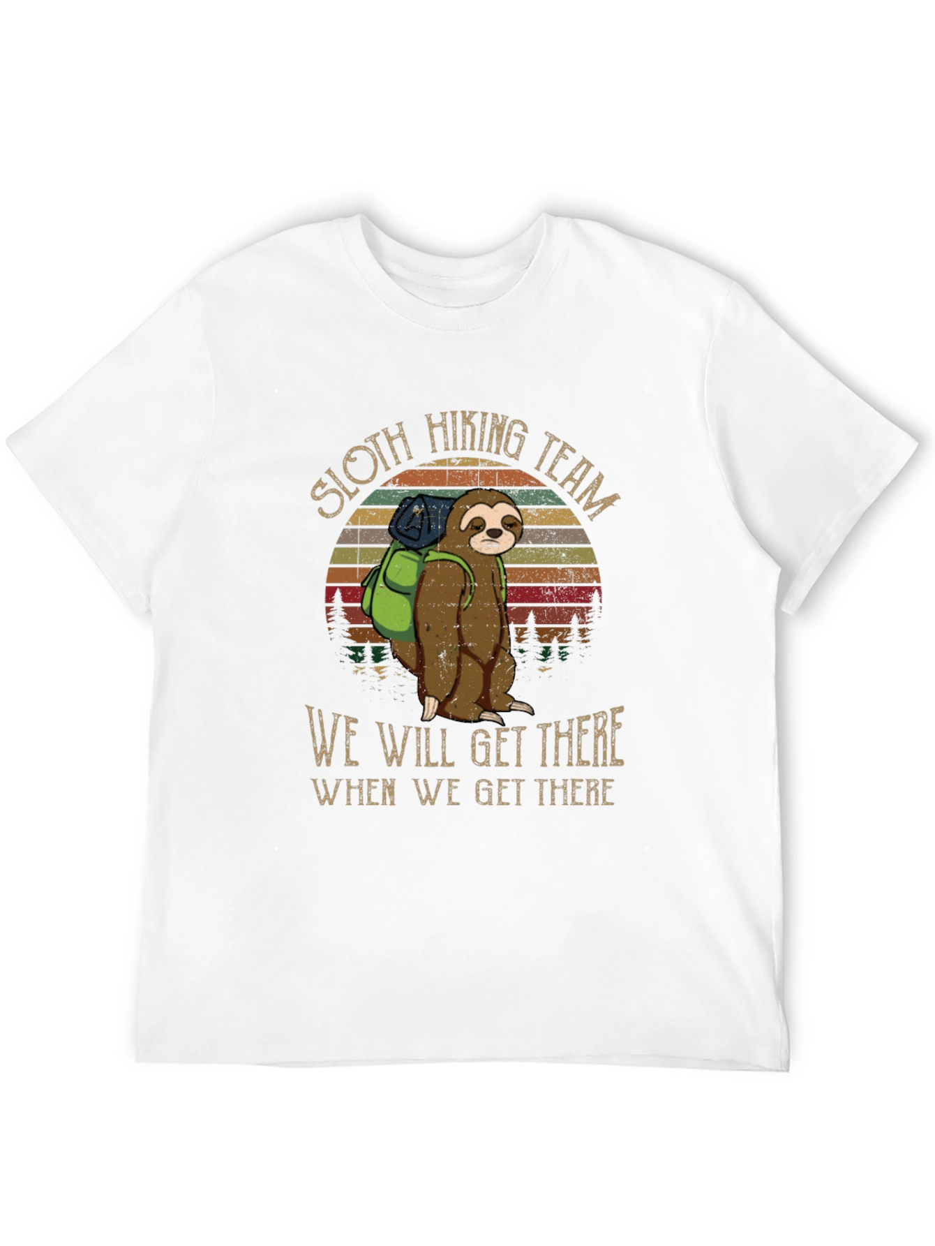 Sloth Hiking Team Black T-Shirt