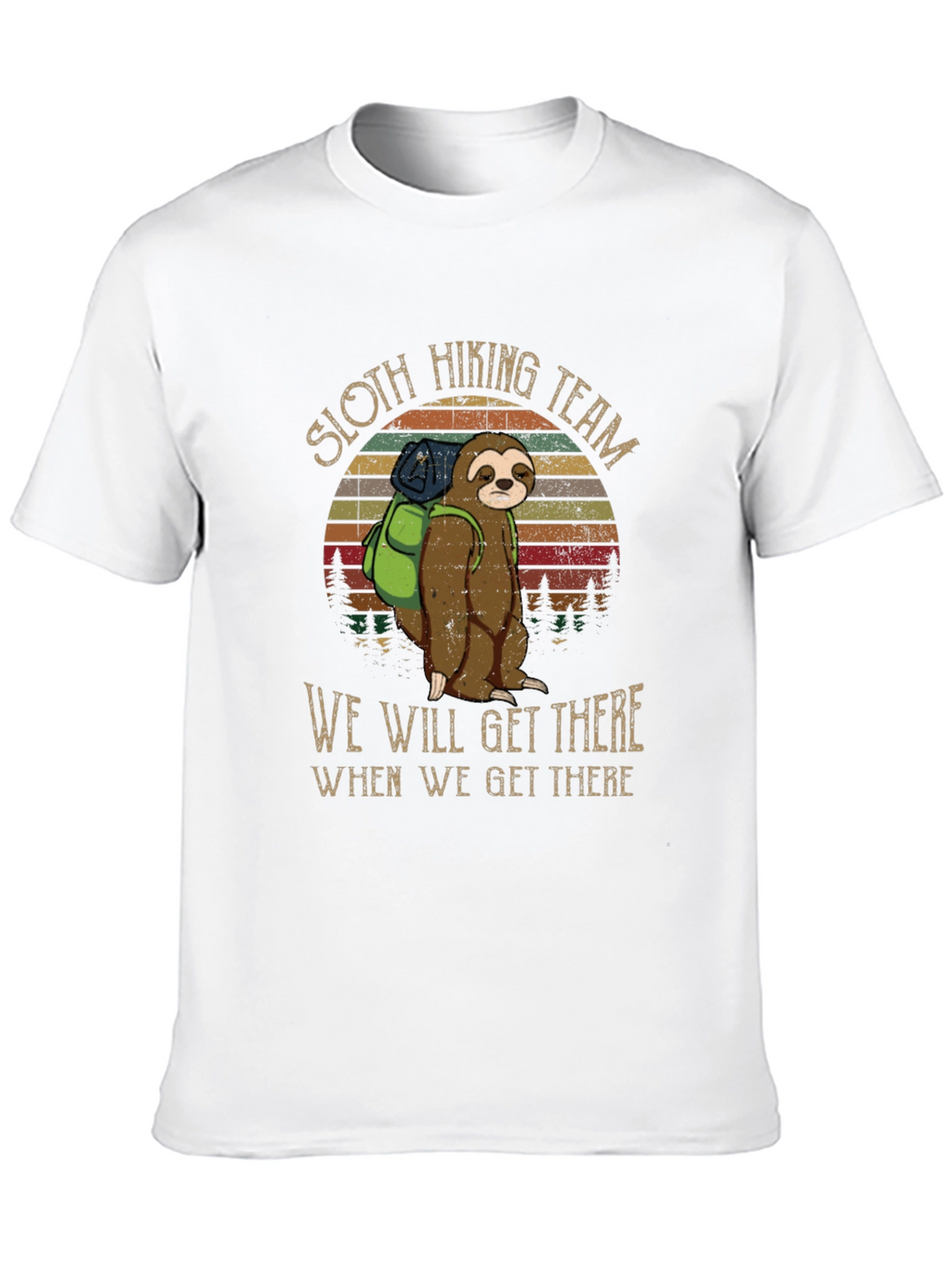Sloth Hiking Team Black T-Shirt