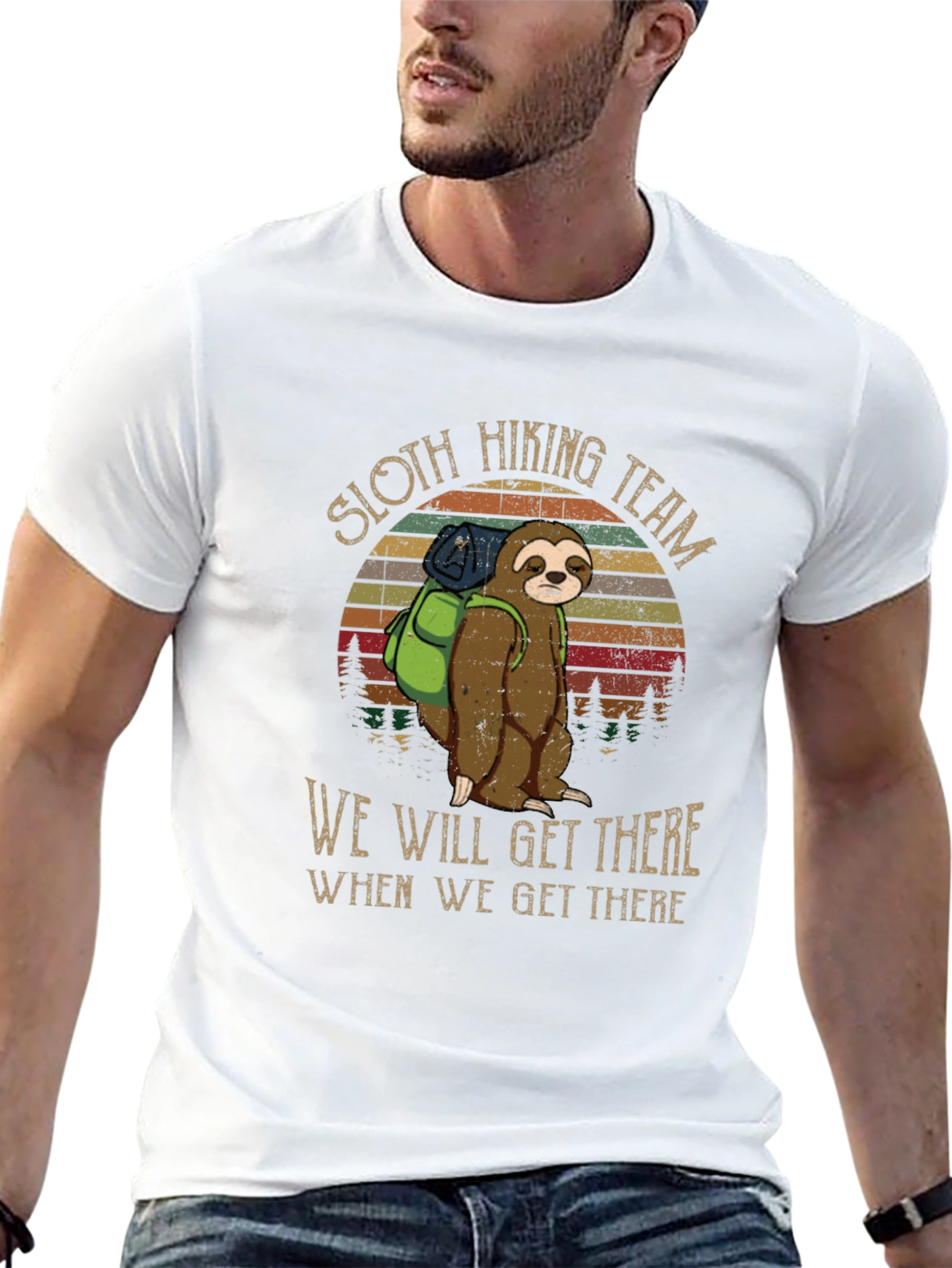 Sloth Hiking Team Black T-Shirt