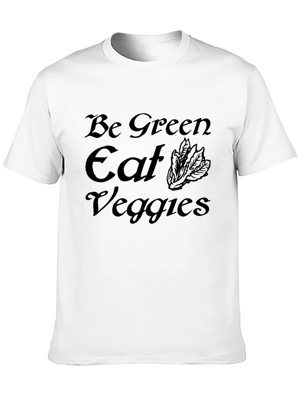 Be Green Eat Veggies Graphic Tee - Black