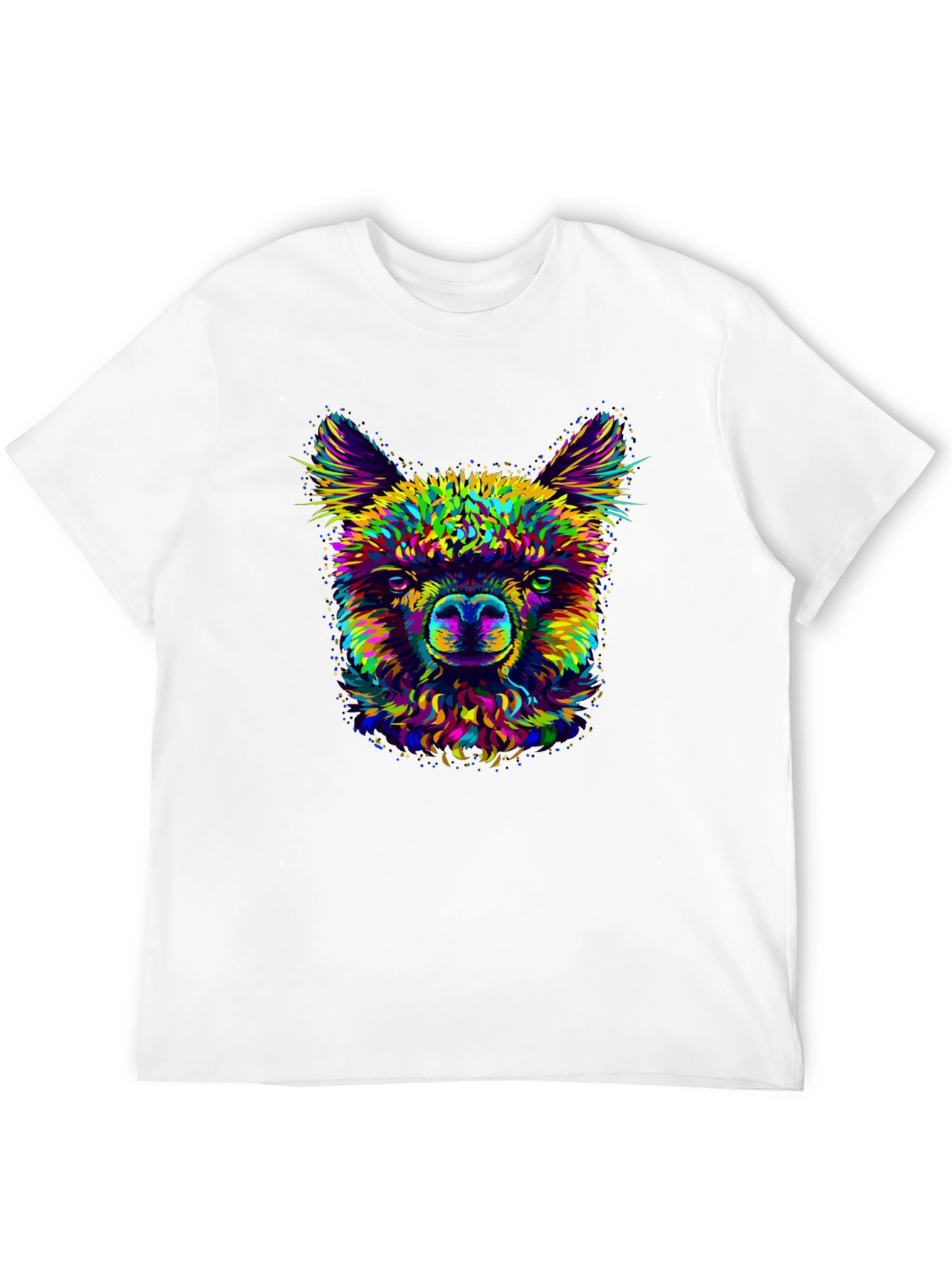 Llama Graphic Print Crew Neck T-Shirt
