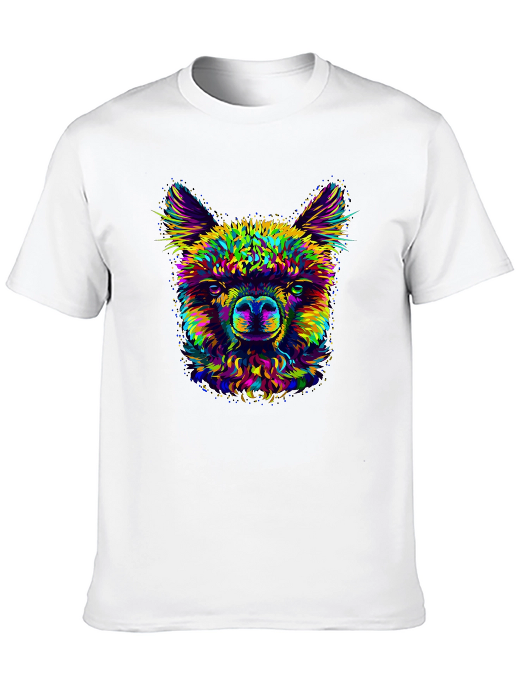 Llama Graphic Print Crew Neck T-Shirt
