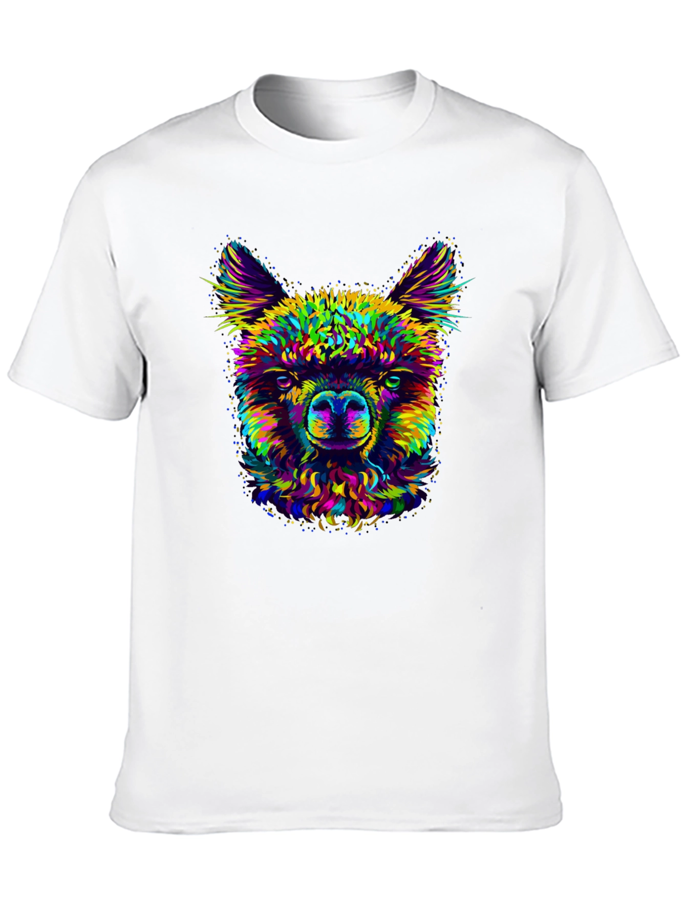 Llama Graphic Print Crew Neck T-Shirt