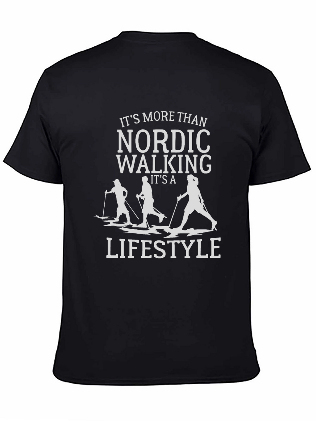 Nordic Walking Lifestyle T-Shirt - Black