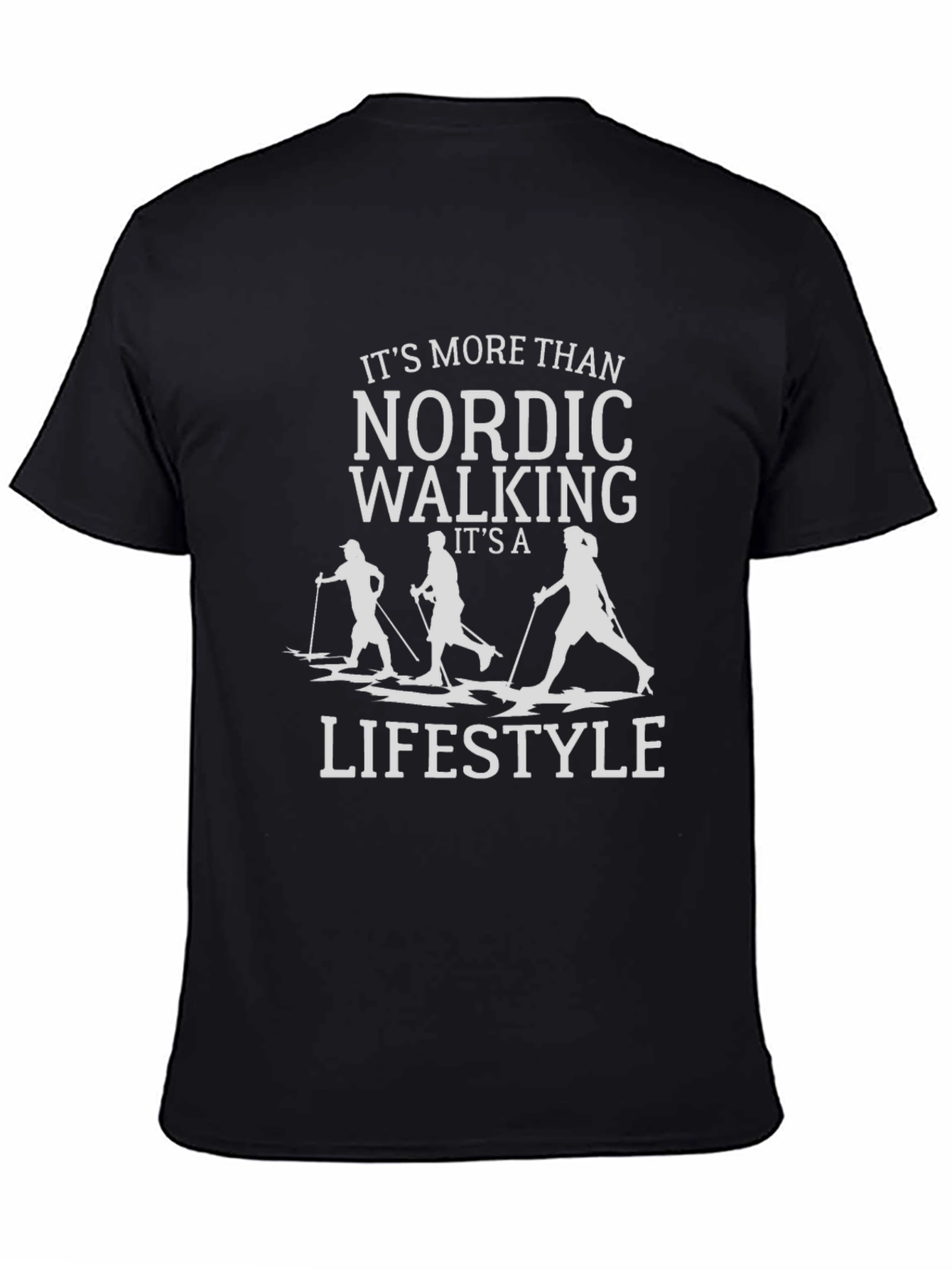 Nordic Walking Lifestyle T-Shirt - Black