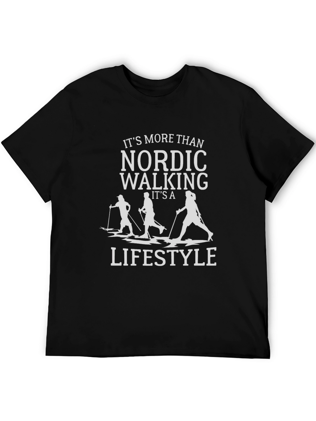 Nordic Walking Lifestyle T-Shirt - Black