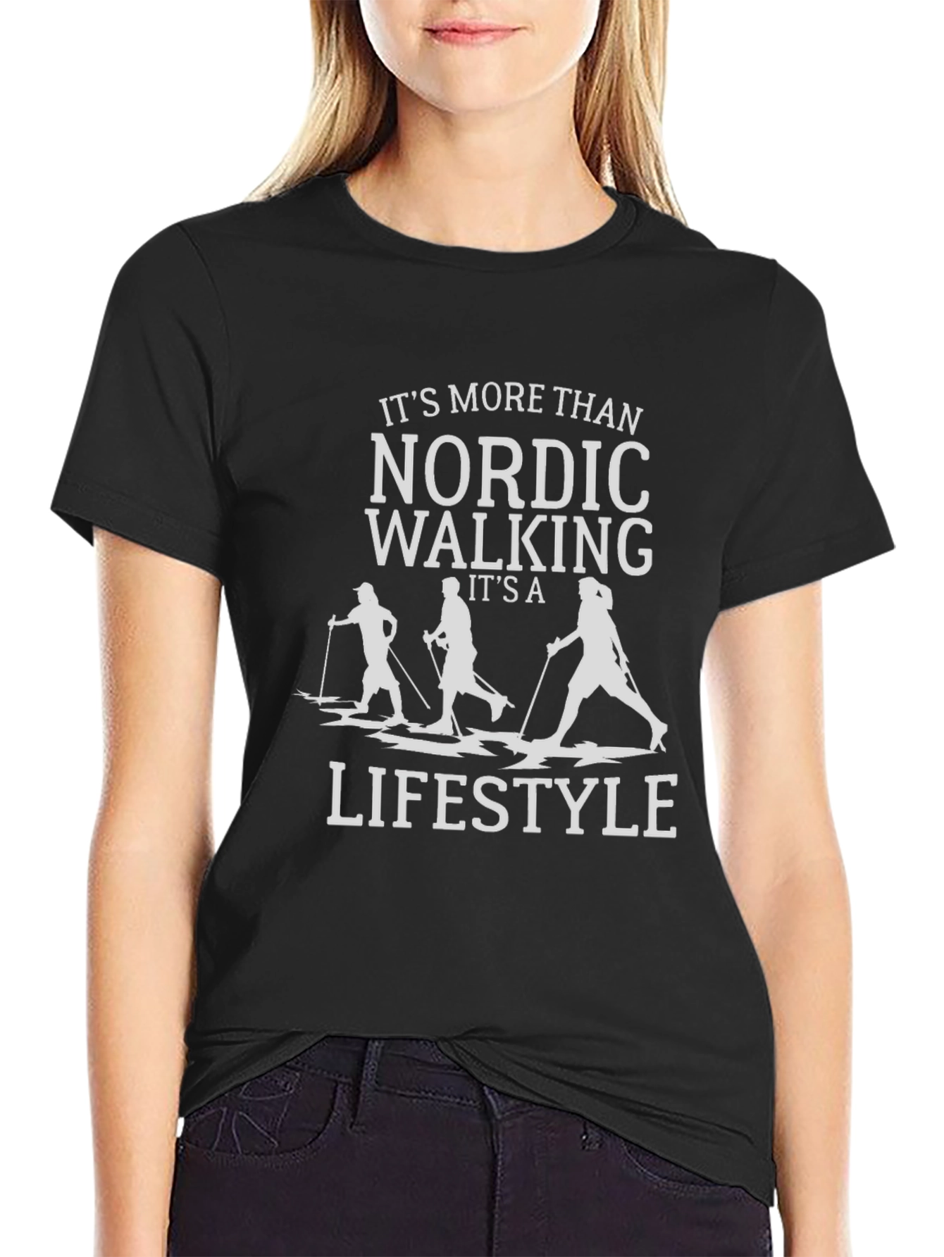 Nordic Walking Lifestyle T-Shirt - Black