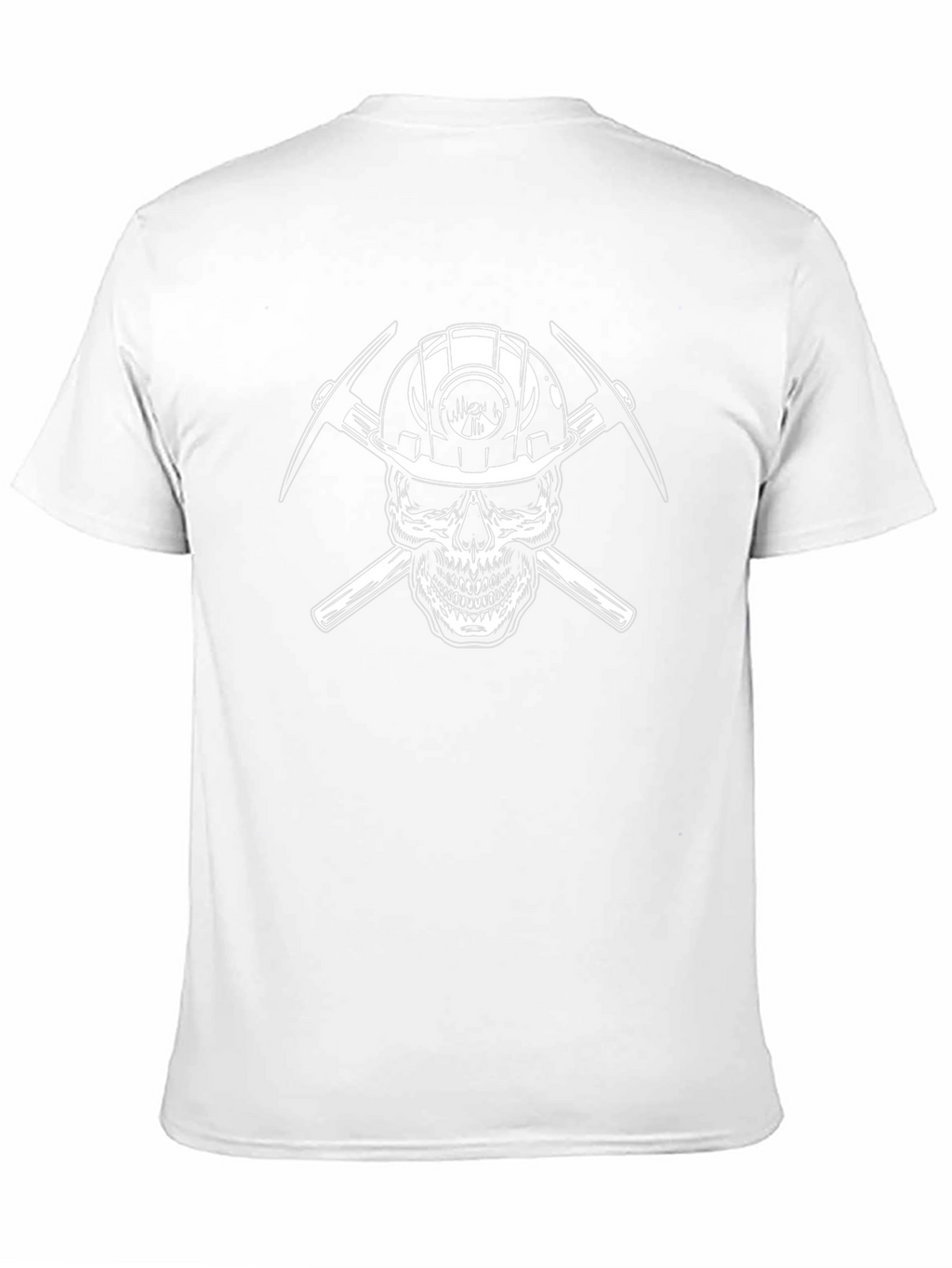 Miner Skull T-Shirt - Black Crew Neck Graphic Tee