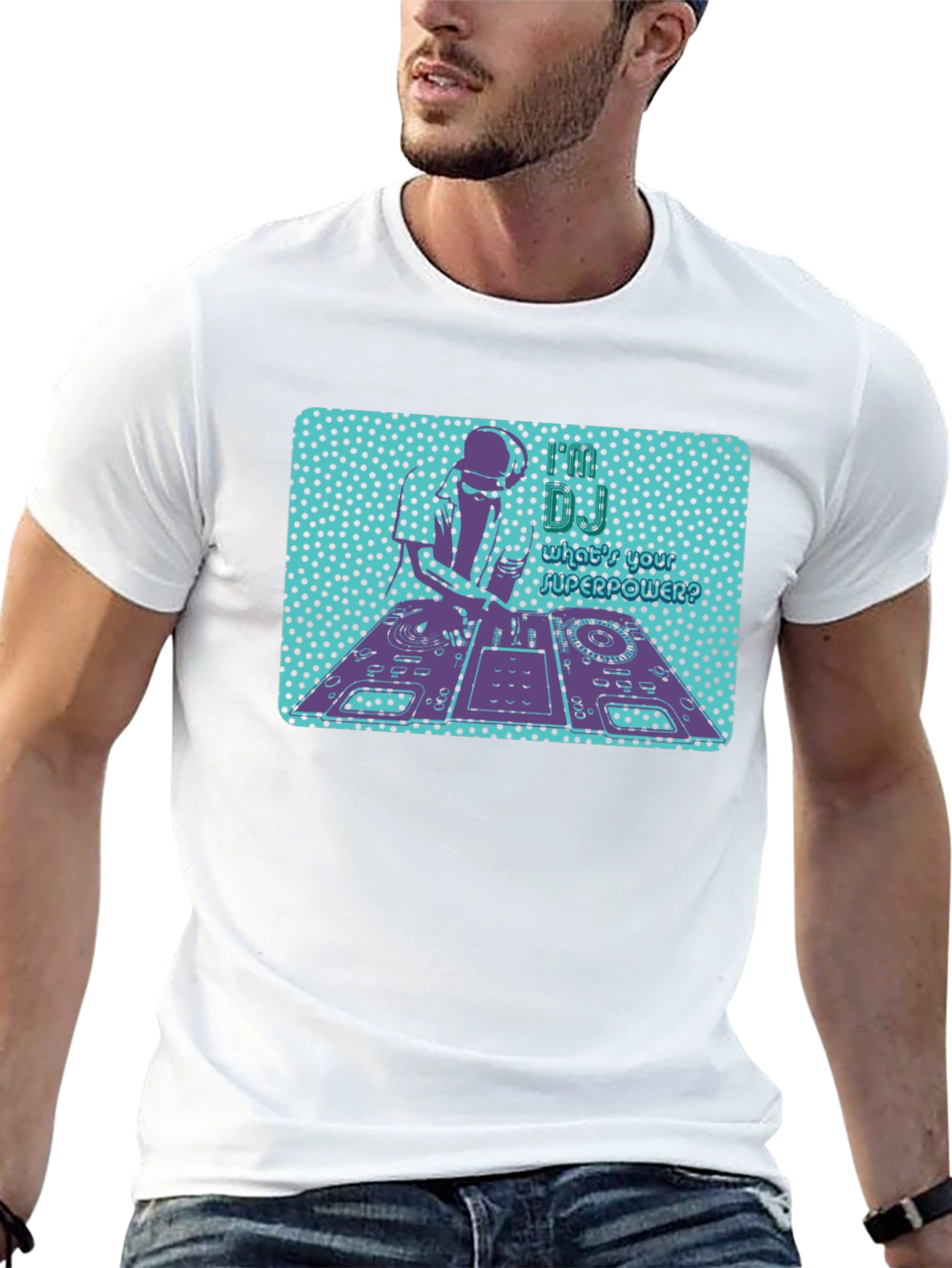 DJ Turntable Graphic Tee - Mens Black T-Shirt