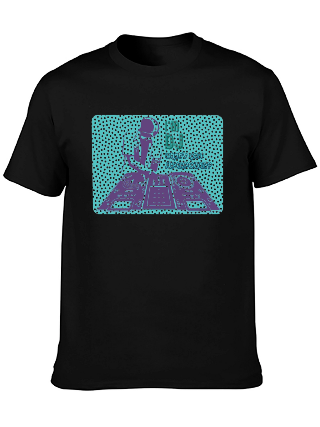 DJ Turntable Graphic Tee - Mens Black T-Shirt