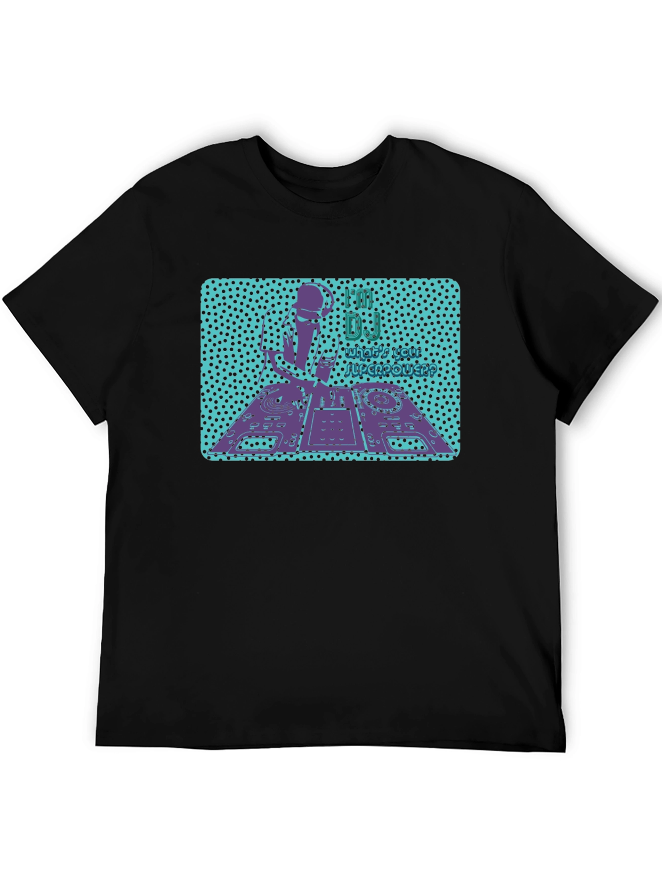 DJ Turntable Graphic Tee - Mens Black T-Shirt