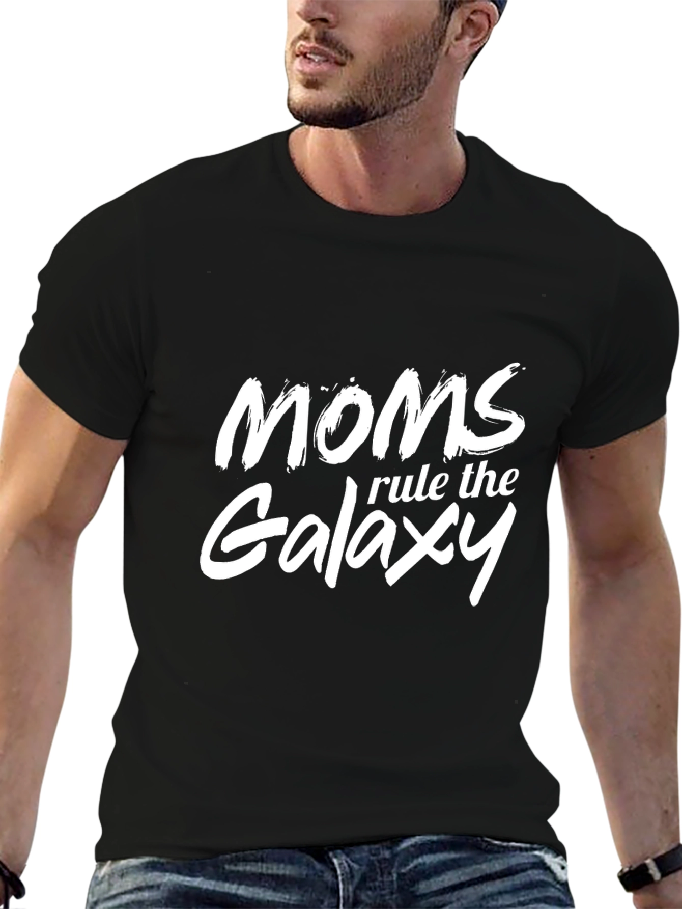 Moms Rule The Galaxy Black T-Shirt
