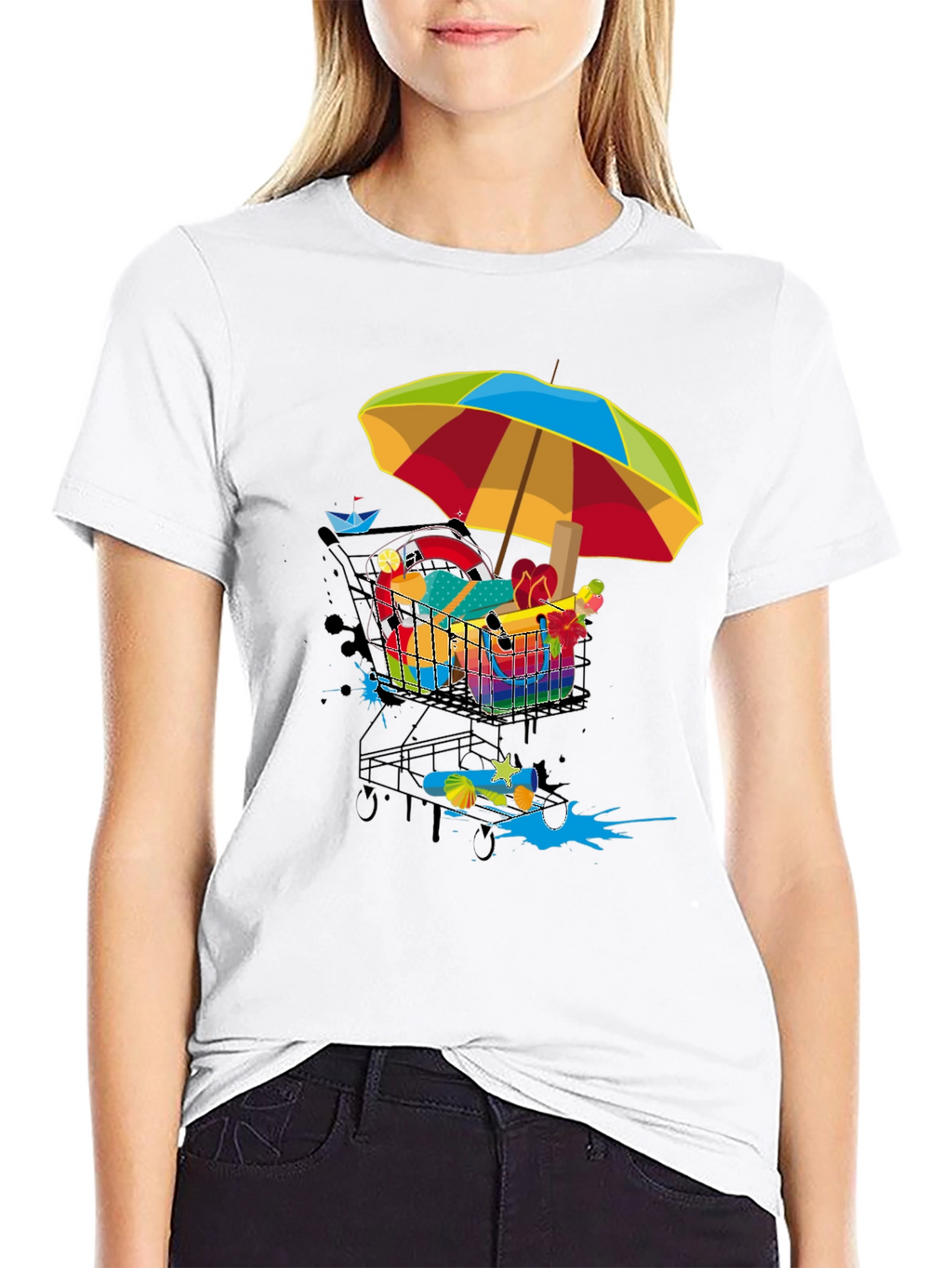 Funky Shopping Cart T-Shirt