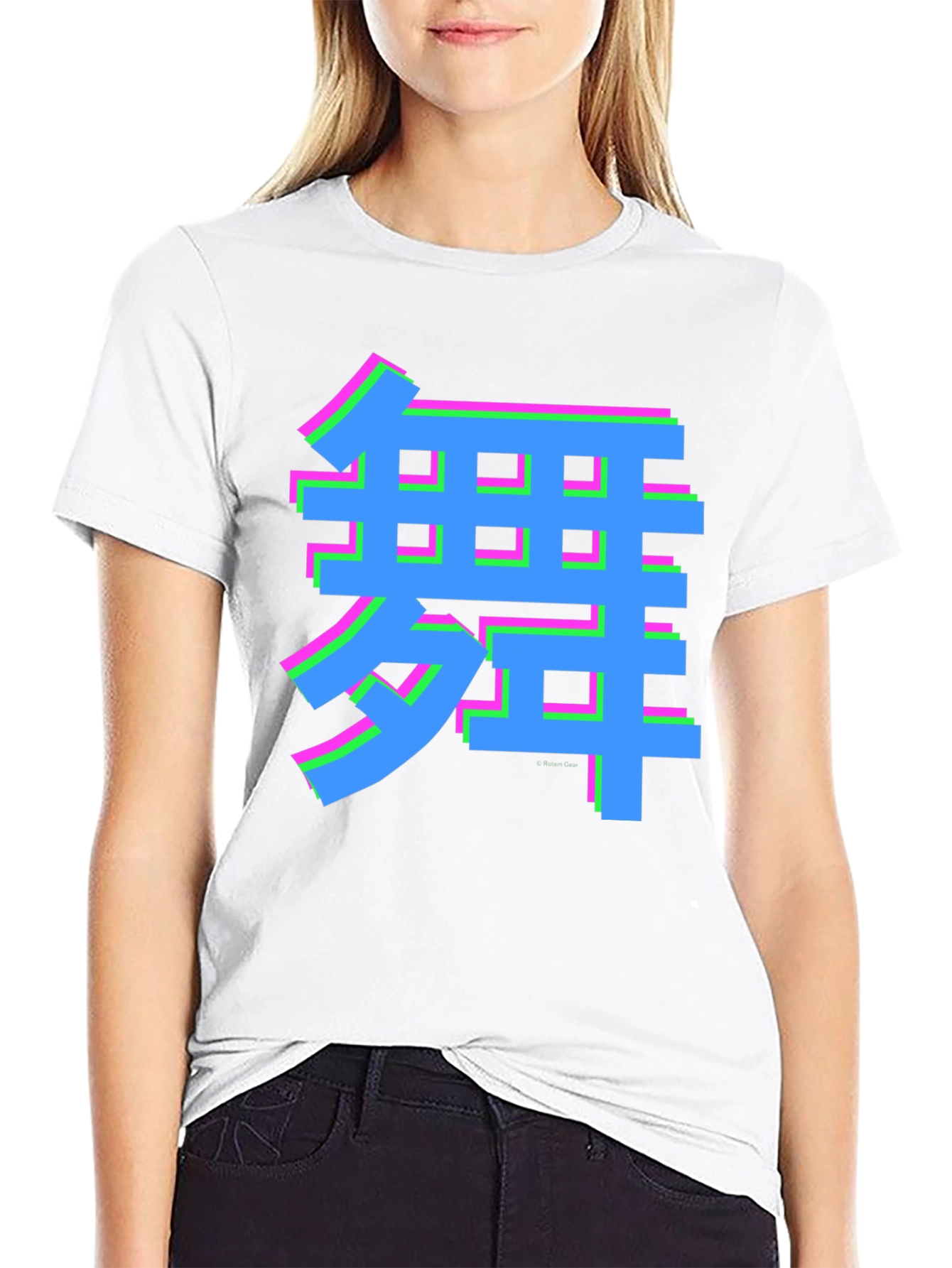 Vaporwave Kanji Graphic Tee - Dance Style