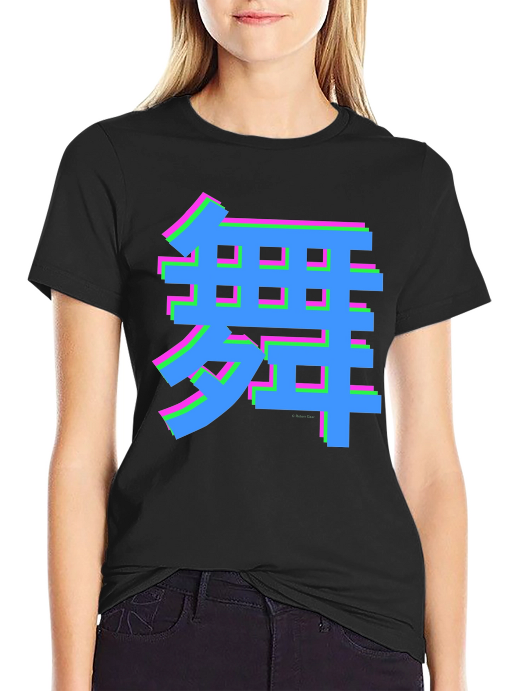 Vaporwave Kanji Graphic Tee - Dance Style